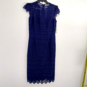 Antonio Melani Navy Blue Lace Dress NWT
